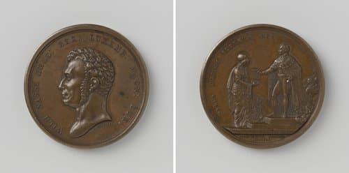 Inhuldiging van Willem I Frederik als koning der Nederlanden te Brussel by Johannis Petrus Schouberg