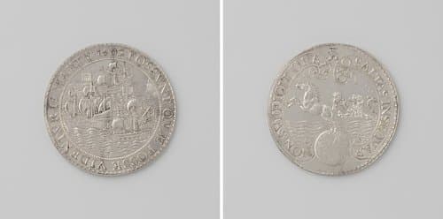 Het Spaanse galjoen Sint Jacob door de Zeeuwen genomen bij Sint Helena by Utenwael (Uyttenwael) , Jacob Wouterszoon