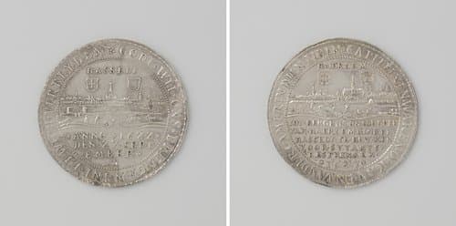 Legering van Haarlemse schutters te Hasselt by Willem van Bylaer