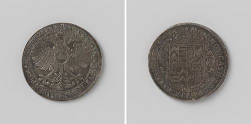Taler uit Hanau-Münzenberg van Catherina van Oranje, dochter van prins Willem I en regent van Hanau-Münzenberg (1612-1626) voor haar zoon Philips Maurits (1612-1638) by anonymous