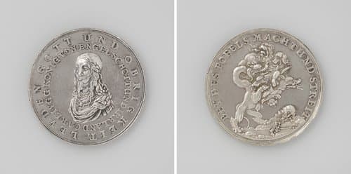 Onthoofding van Karel I van Engeland by Monogrammist F (medailleur)