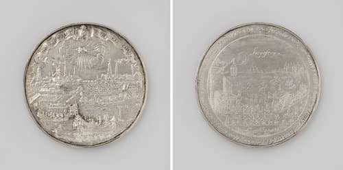 Beleg van Amsterdam door Willem II by Pieter van Abeele