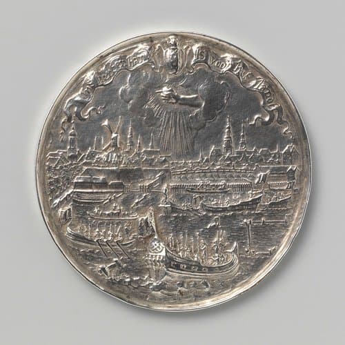 Beleg van Amsterdam door Willem II by Pieter van Abeele