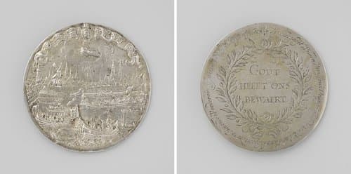 Beleg van Amsterdam door Willem II by Pieter van Abeele