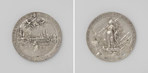 Beleg van Amsterdam door Willem II by anonymous