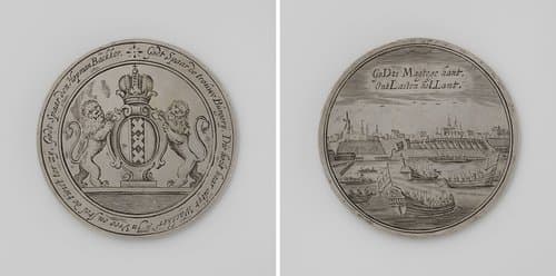 Beleg van Amsterdam door Willem II by anonymous