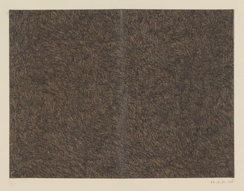Geaderd stijfselverfpapier in bruin by anonymous