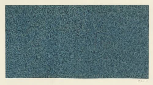 Geaderd stijfselverfpapier in blauw by anonymous