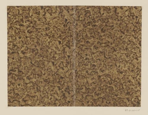 Geaderd stijfselverfpapier in bruin by anonymous