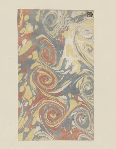 Spiraalmarmer in blauw, rood en geel by anonymous