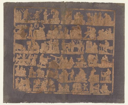 Blad met beroepen in zes rijen by anonymous