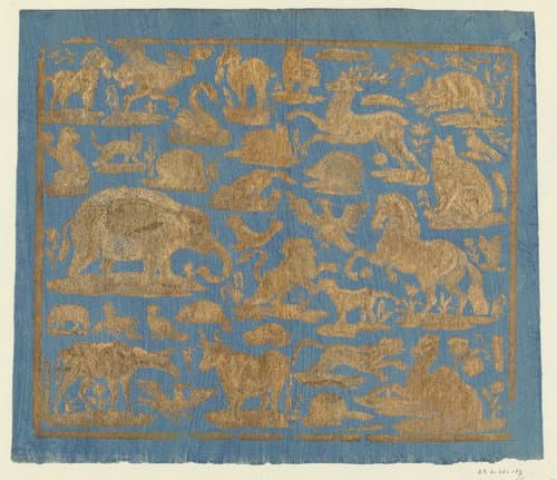 Blad met dieren by anonymous