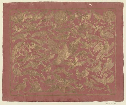 Blad met vogels by anonymous