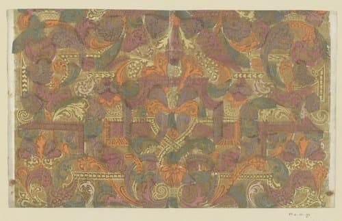 Blad met Lodewijk XIV-ornament by Abraham Mieser
