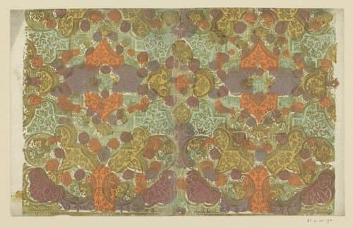 Blad met Lodewijk XIV-ornament by anonymous