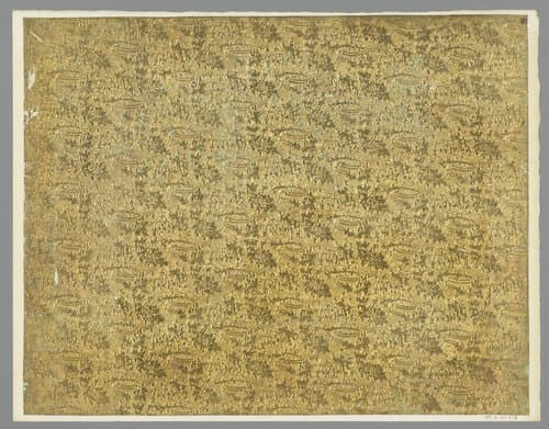 Blad met patroon van banden met bloemen en bladeren by anonymous