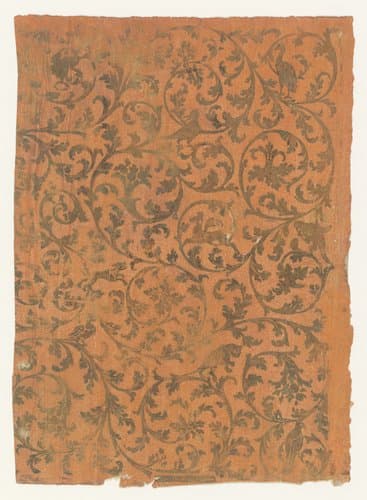 Blad mt ranken met bloemen met dieren by anonymous