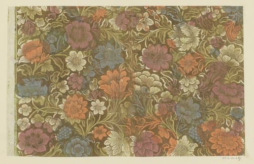 Blad met bloemen by anonymous