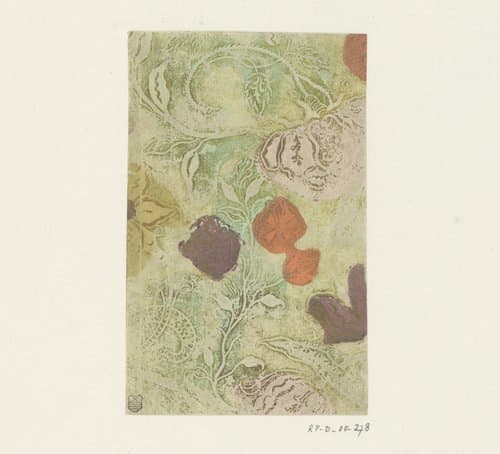 Blad met bloemen by anonymous