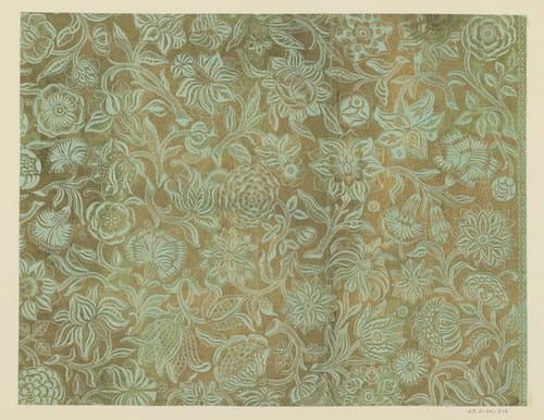 Blad met bloemen by Johann Michael Munck