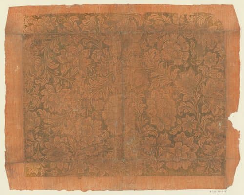 Blad met grote ranken met grote bloemen by Johann Wilhelm Meyer