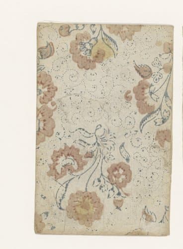 Blad met bloemen en stippenfond by anonymous