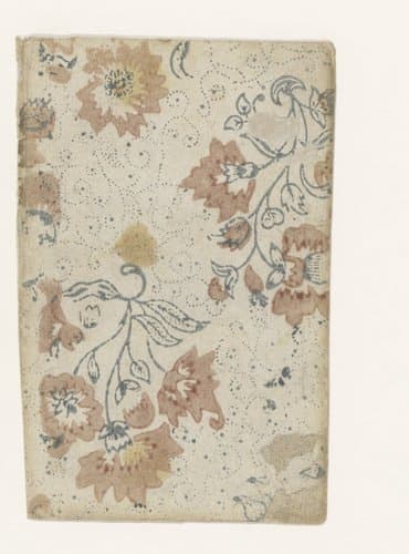 Blad met bloemen en stippenfond by anonymous