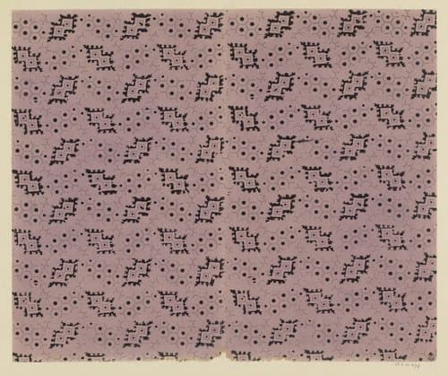 Blad met alternerend strooipatroon van ruitvormige en hexagonale motieven by anonymous