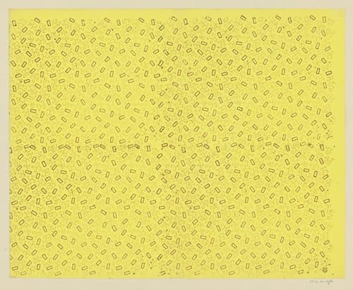 Blad met strooipatroon van rechthoeken tussen slingerende puntenlijnen by anonymous