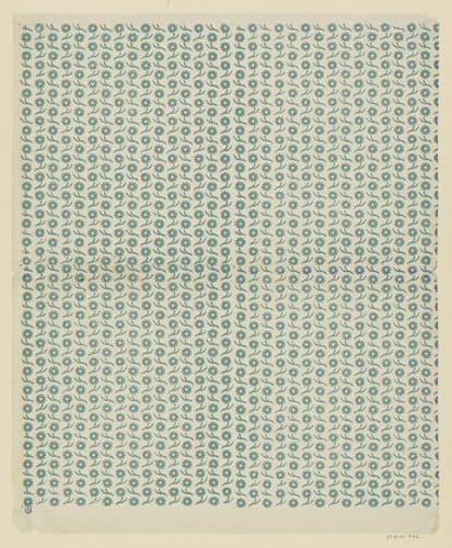 Blad met banenpatroon van bloemmotief by anonymous