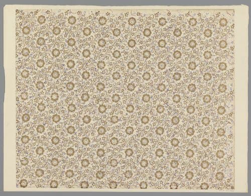 Blad met strooipatroon van bloemen en ranken by anonymous