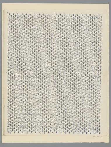 Blad met strooipatroon van takmotief en punten by anonymous