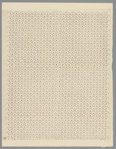 Blad met schubbenpatroon met stippen by anonymous