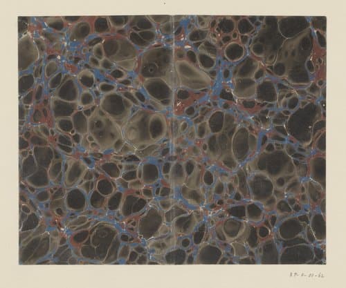 Kiezelmarmer in rood, blauw en bruin by anonymous