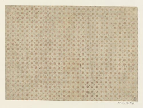 Blad met strooipatroon van rond motief by anonymous