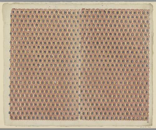 Blad met strooipatroon van blaadjes en stippen by anonymous