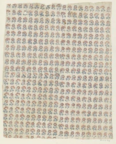 Blad met strooipatroon van bloemen by anonymous