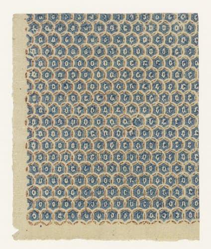 Blad met strooipatroon van geschakeld motief by anonymous