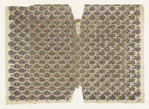 Blad met strooipatroon van blokken en zeshoeken by anonymous