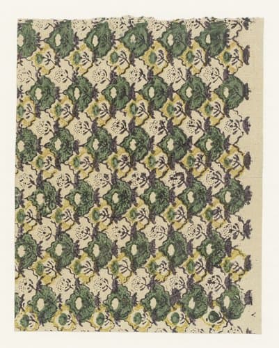Blad met strooipatroon van bloemmotief by anonymous