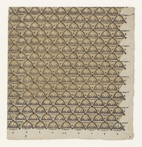 Blad met strooipatroon van bloemmotief by anonymous