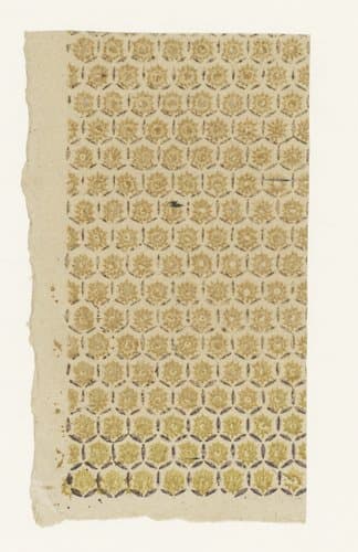 Blad met honingraatpatroon van bloemmotief by anonymous