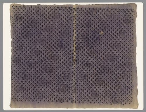 Blad met ruitenpatroon met hartjes als veldvulling by anonymous