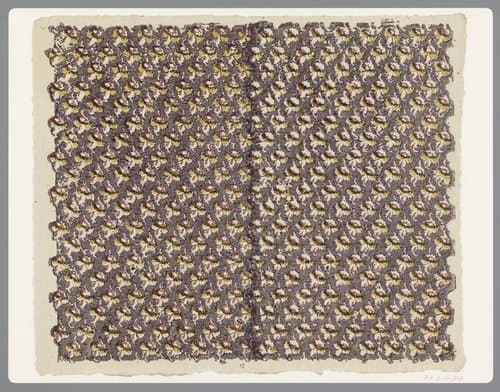 Blad met strooipatroon van uitgespaard bladmotief by anonymous
