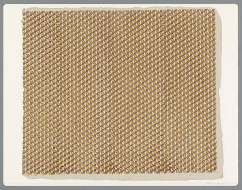 Blad met geometrisch patroon van blokken by anonymous