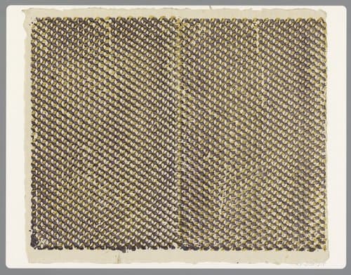 Blad met geometrisch blokkenpatroon by anonymous