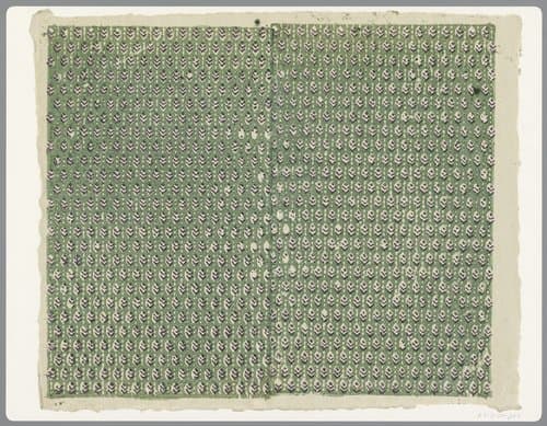 Blad met strooipatroon van bladmotief by anonymous