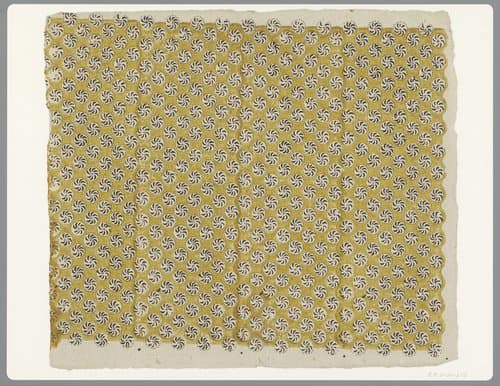 Blad met strooipatroon van draaiwielmotief by anonymous