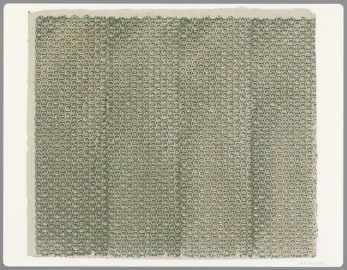 Blad met strooipatroon van cirkels by anonymous