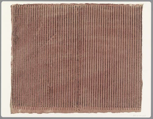 Blad met verticale banenpatroon van pijltjesmotief by anonymous